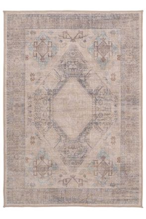 Kukoon Machine Washable Natural Jute Blend Traditional Beige Area Rug | Size: 240 cm x 330 cm
