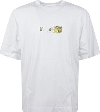 Off-white Spices Arrow Crew Neck Cotton T-Shirt