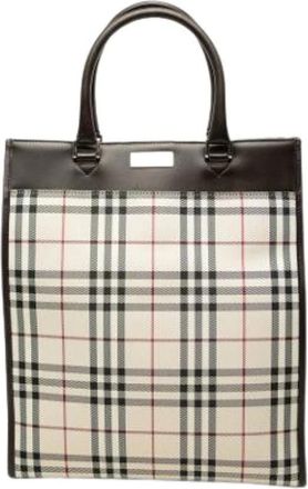 Burberry Borsa Tote Pre-owned in Tela - - Pre-owned - Donna - Beige - ONE SIZE