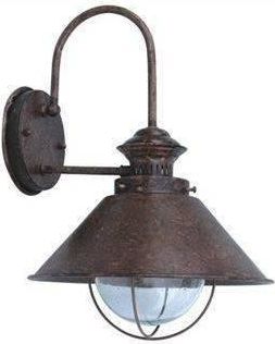 Netlighting Nautica 1 Light Outdoor Large Dome Wall Light Rust Brown E27
