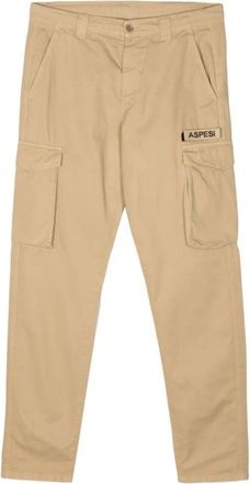 Aspesi Bruine Casual Broek - Heren - Slim Fit Broeken - Bruin - S - Katoen - Broeken