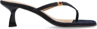 Nodaleto Heeled Mules - Dames - Muiltjes - Blauw - 38 EU - Leer - Schoenen