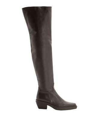 8 by YOOX LEATHER WESTERN OVER-THE-KNEE BOOTS