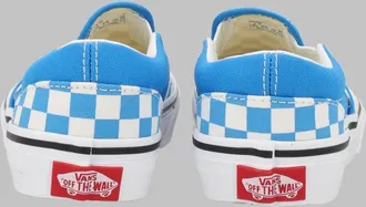 Vans Checkered Canvas Slip-On Sneakers - Blue