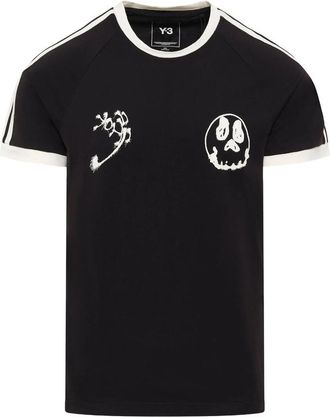 Yohji Yamamoto Skull-print 3-Stripes T-shirt
