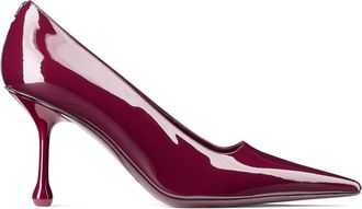 Jimmy Choo London 80mm Ixia pumps - women - Calf Leather/Calf Leather/Patent Leather - 39,5 - Red