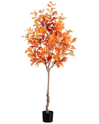 Nearly Natural 7Ft Autumn Oak Artificial Fall Tree