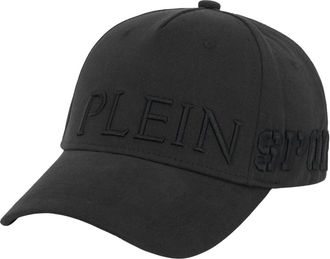 Plein Sport Baseball Cap PS - Heren - Outdoor handschoenen - Zwart - ONE Size - Katoen - Fitness