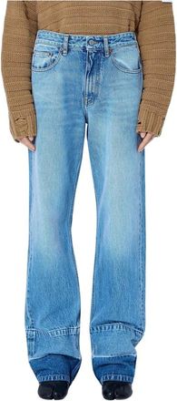 Maison Margiela Jeans, Dames, Blauw, W26, Denim, Wide-Leg Denim Jeans