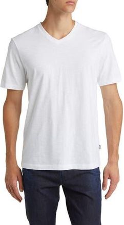 BOSS Tilson Solid V-Neck T-Shirt in Wht at Nordstrom Rack, Size Xx-Large