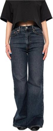 Levi's Ribcage Bell Wide Jeans - Dames - Loose Fit Jeans - Zwart - W30 L32 - Katoen - Jeans