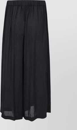 Comme Des Garçons wide leg sheer fabric trousers with elastic waistband
