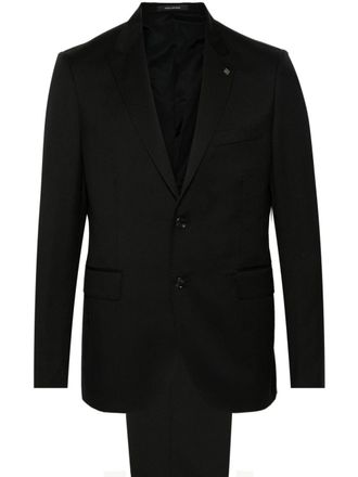 Tagliatore single-breasted wool suit - Black