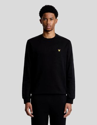 Lyle & Scott Lyle And Scott Mens Sports Tape Crew Neck Sweatshirt - Black - Size: XXL