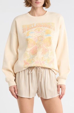Billabong Boyfriend Crewneck Sweatshirt in White Cap at Nordstrom Rack, Size X-Small