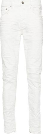 Purple P001 skinny jeans - men - Cotton/Calf Leather/Elastane - 34 - Neutrals
