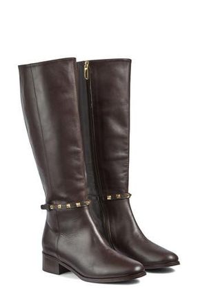 L.k. Bennett Stevie Stud Detail Knee High Boot in Brown at Nordstrom Rack, Size 40