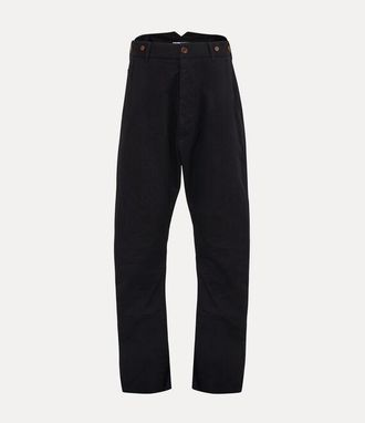 Vivienne Westwood Buckle Back Trousers Cotton Twill Black 46 Men