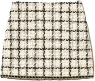 Twinset 262Tp 2751 Boucl&eacute; Mini Rok - Dames - Korte rokken - Beige - XL - Leer - Rokken