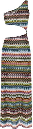 Missoni Beachwear, female, Multicolor, 2XS, Long One-Shoulder Cover-Up