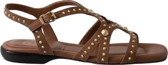 Ash Ash, Schoenen, Dames, Bruin, 37 EU, Leer, Kaneel enkellaarzen met Italiaans vakmanschap