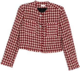 Liu Jo Cropped Houndstooth Jacket