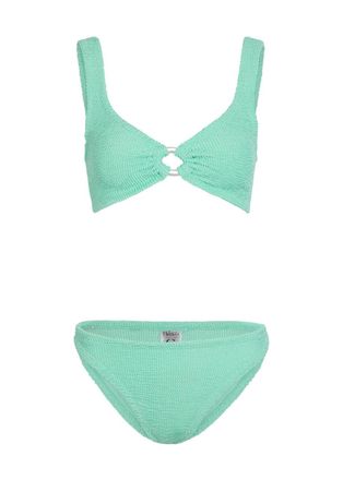 Hunza G Julia Crinkle Bikini - Mint - One Size