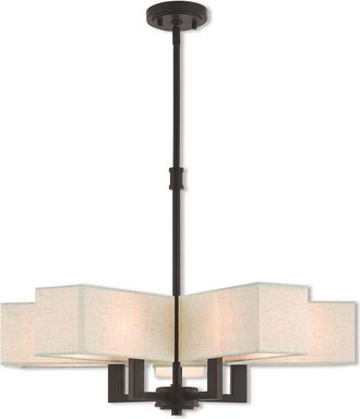 Livex Lighting Livex Rubix 5 Light Bz Chandelier