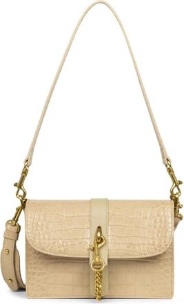 Lancaster Jodie Crossbody Tas - Dames - Tassen - Beige - Maat: ONE Size Leer