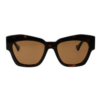 Gucci Sunglasses, female, Brown, Size: 55 MM Cat Eye Sunglasses
