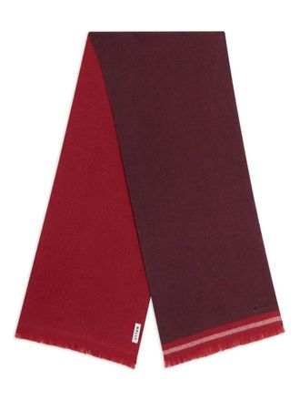 Bally two-tone ribbon scarf - men - Wool - One Size - Red
