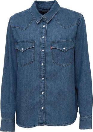 Levi's Western Shirt - Dames - Spijkeroverhemden - Blauw - L - Katoen - Overhemden
