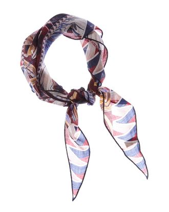 Ferragamo Flowers & Butterflies Wool Diamond Scarf