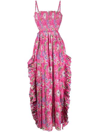 Caroline Constas Margo floral long dress - Pink