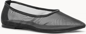 Staud Womens Alba Slip On Ballet Flat In Black Mesh