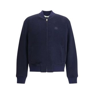 Etro Embroidered Logo Wool Bomber Jacket
