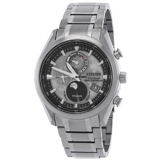 Citizen Tsuki-yomi A-T Perpetual World Time Grey Dial Mens Watch BY1010-57H