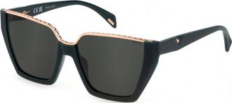 Police Womens SPLL33E 57 5706WT Sunglasses - Black