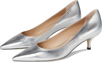 Stuart Weitzman Stuart Power 50 High Womens Heels Silver : 6.5 M, Leather