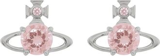 Vivienne Westwood Reina Crystal-embellished orb Stud Earrings - Pink - One Size