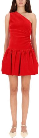 Patou Red One Shoulder Mini Dress