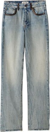 Miu Miu Jeans met opgestikte zak - Blauw