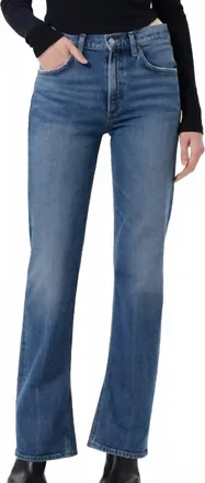 A Gold E Kick Bootcut Jeans In Curve Medium Worn Indigo
