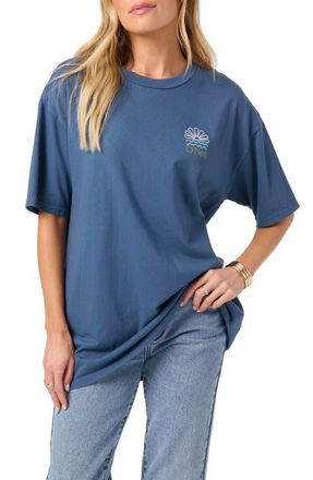 O'Neill Horizon Oversize T-Shirt in Blue Fusion at Nordstrom, Size X-Small