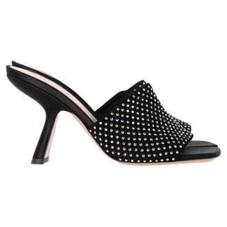 Nicholas Kirkwood Pre-owned Womens Alba 90 Heeled Mules in Black Suede - Size 38.5 EU/IT