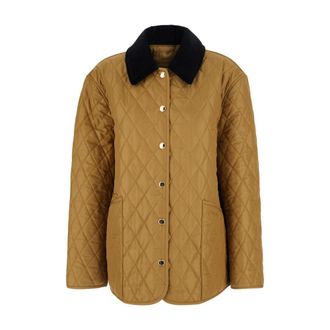 Burberry Dranefeld Quilted Jacket - female - Burberry - Winter Jackets - Beige - M - Jackets