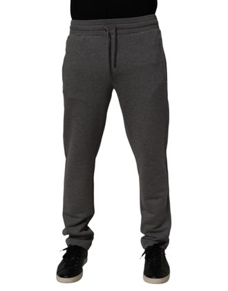 Dolce & Gabbana Mens Cotton Tapered Joggers Gray