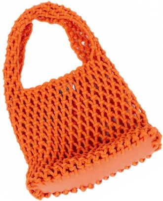 Hat Attack Womens Lizzie Cotton Mini Bag In Mandarin