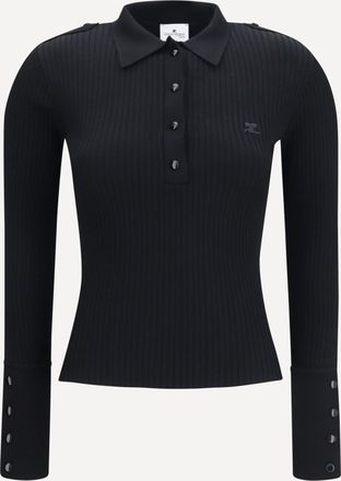Courr&egrave;ges Polo in maglia a coste Woman M