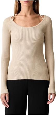 Guess Meghan Sweater - Dames - Ronde hals truien - Beige - M - Truien & Vesten